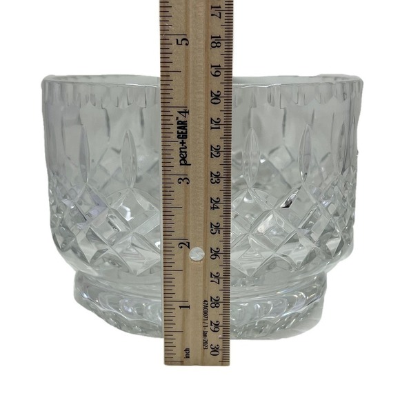 Vintage Violetta Poland Vase Hand Cut 24% Lead Hand Cut Crystal Bowl - Picture 10 of 10